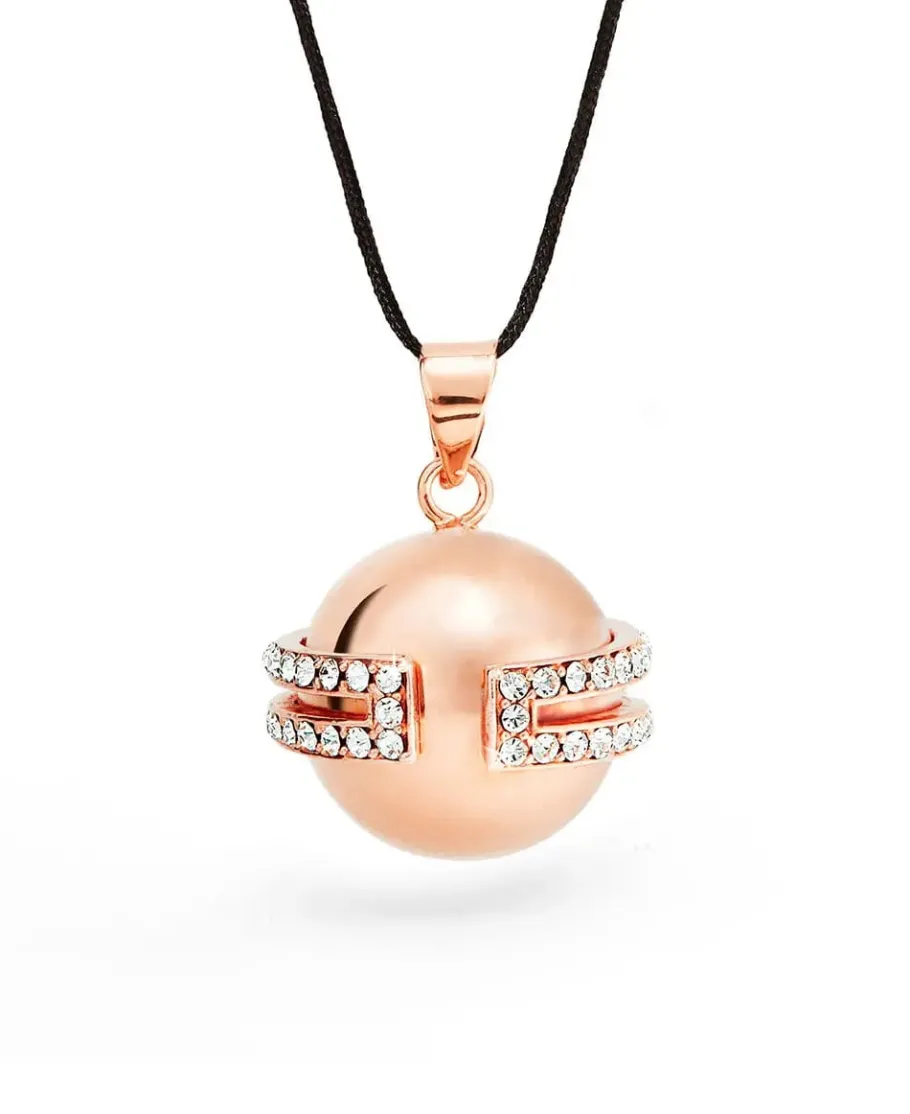 Cache Cœur Bolas De Grossesse | Bolas De Grossesse-Bola de grossesse - Déesse - Doré Or Rose - Cristaux Swarovski