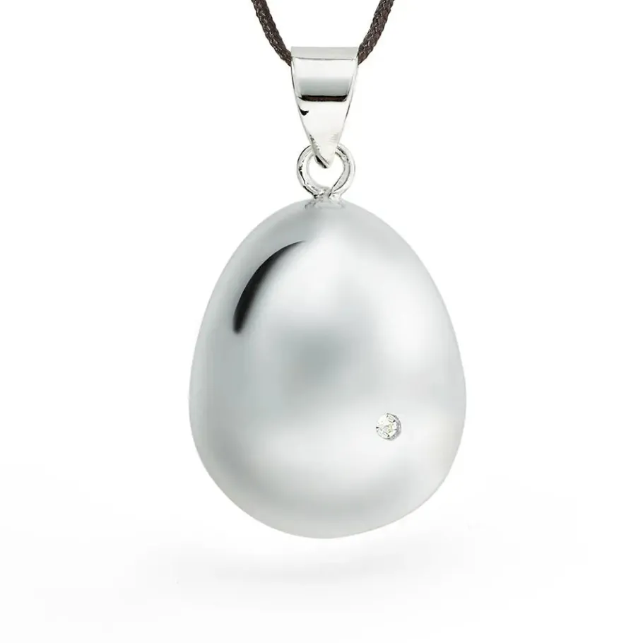 Cache Cœur Bolas De Grossesse | Bolas De Grossesse-Bola de grossesse - Egg Rhodium - Cristal Swarovski