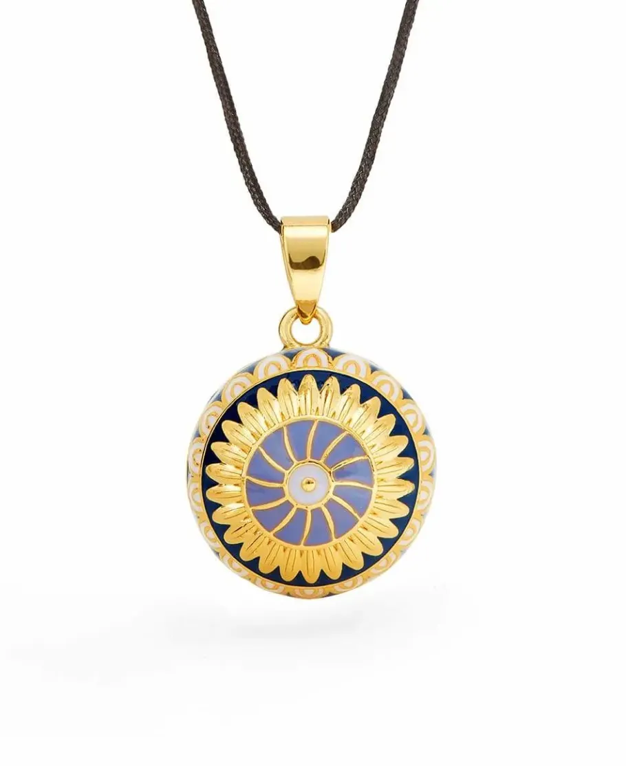 Cache Cœur Bolas De Grossesse | Bolas De Grossesse-Bola de grossesse - Helios - Email multicolor - Doré Or 18 carats
