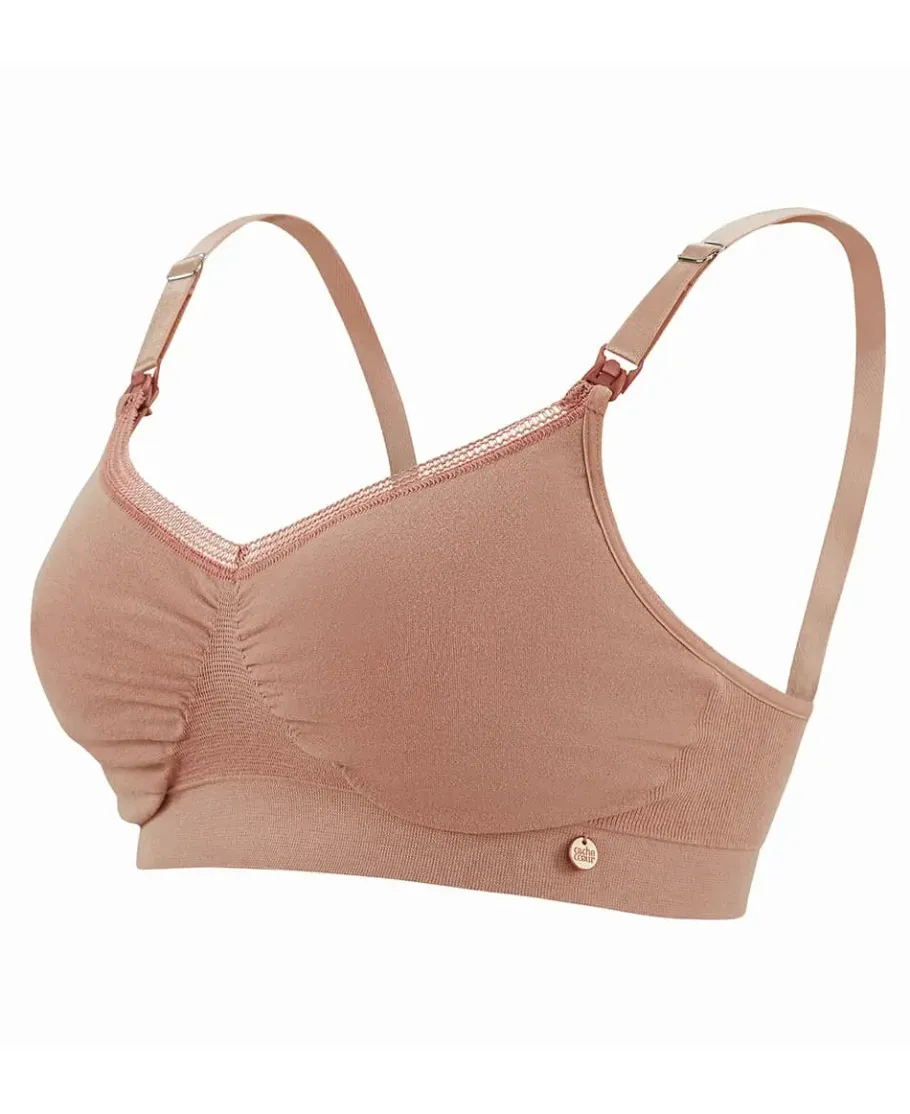 Cache Cœur Soutiens-gorge Sans Armatures | Soutiens-gorge Sans Armatures-Brassière de grossesse et d’allaitement Organic rose