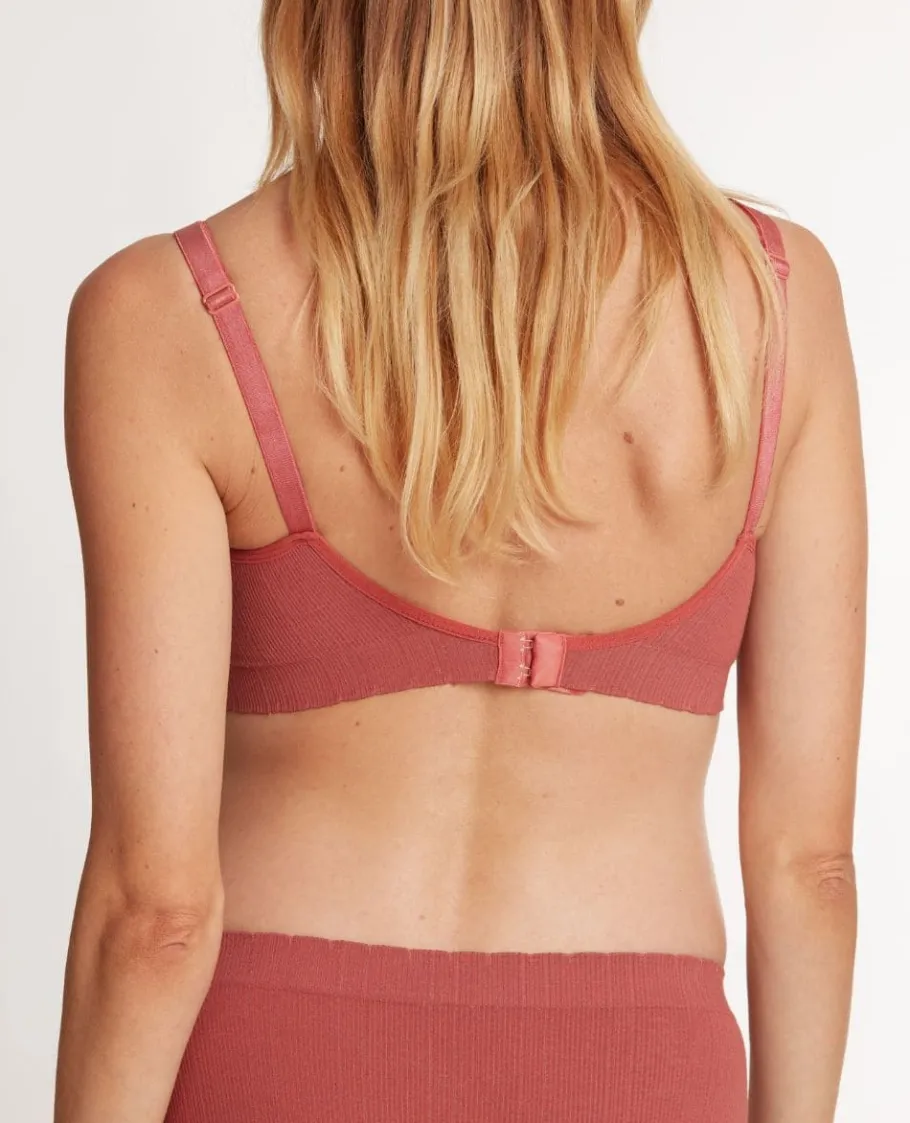 Cache Cœur Soutiens-gorge Sans Armatures | Soutiens-gorge Sans Armatures-Brassière de grossesse et d’allaitement Zoé terracotta
