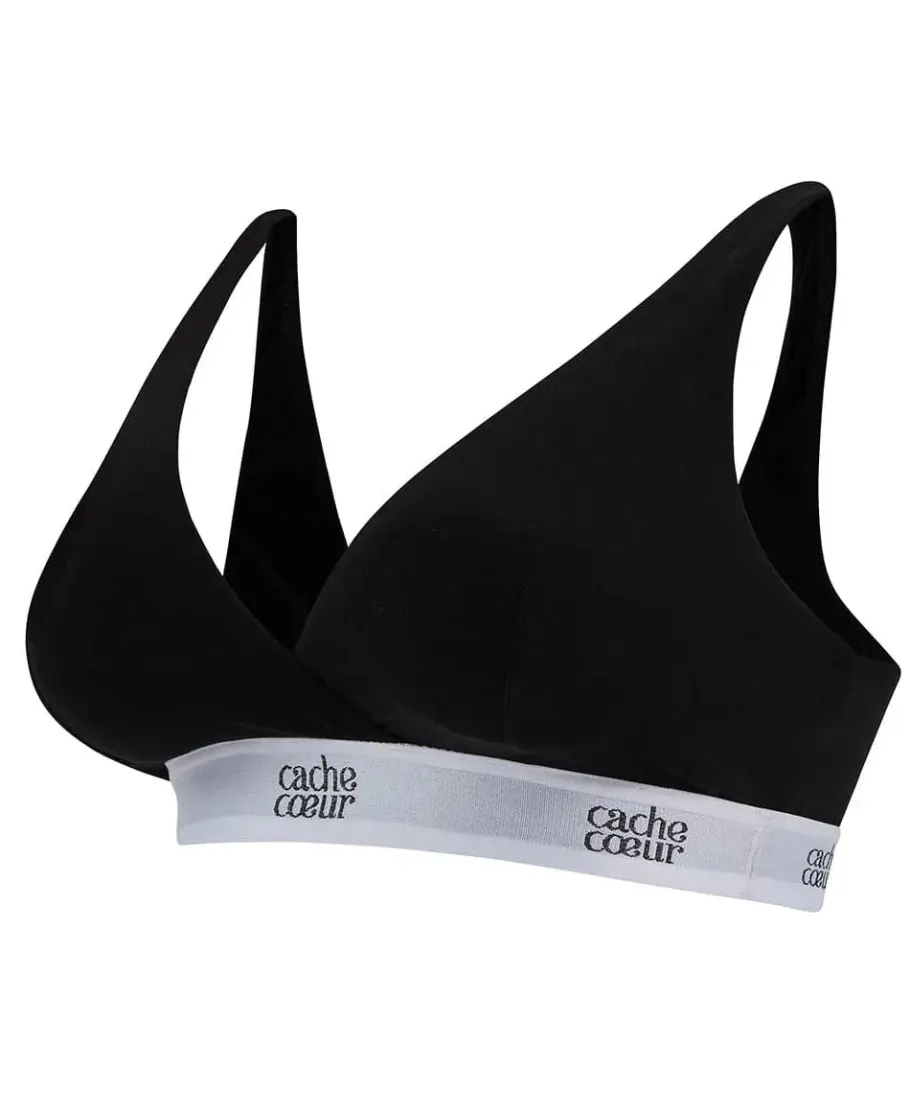 Cache Cœur Soutiens-gorge Sans Armatures | Soutiens-gorge Sans Armatures-Brassière de maternité et d'allaitement Life noir