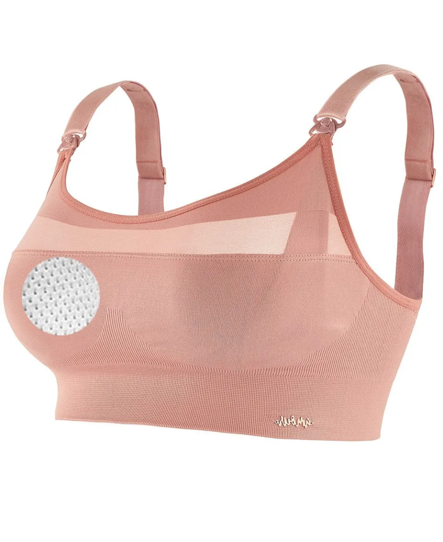 Cache Cœur Sportswear De Maternité-Brassière de sport de grossesse et d’allaitement Woma rose