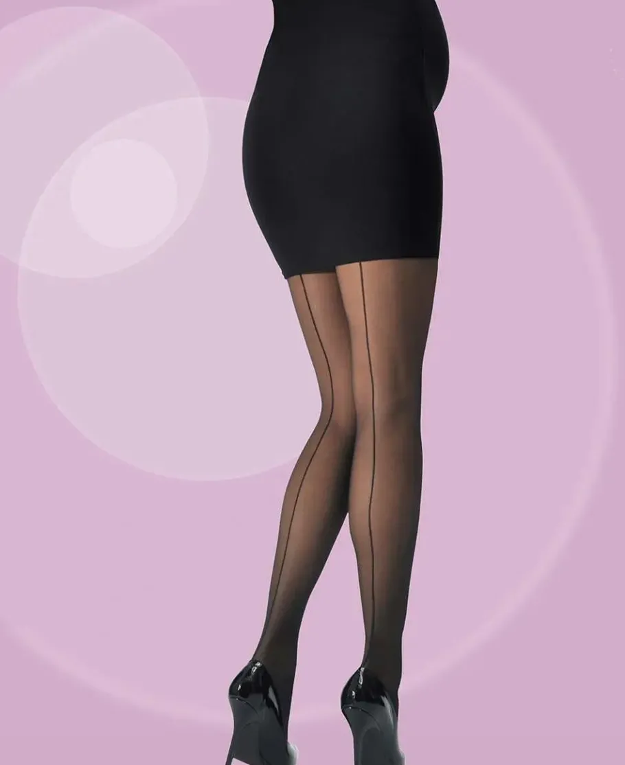 Cache Cœur Collants Et Leggings De Grossesse-Collant de grossesse fin Couture