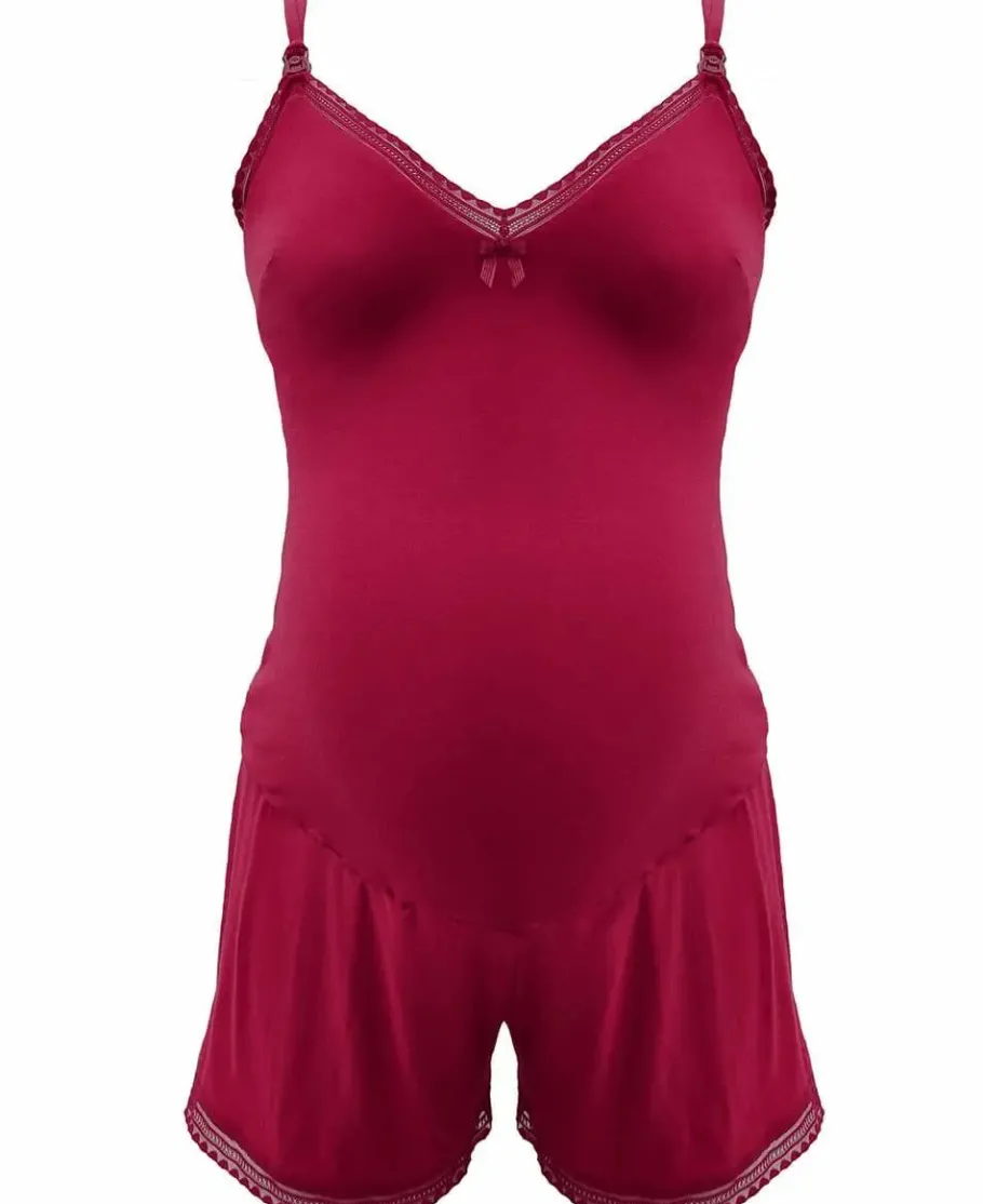 Cache Cœur Nuisettes Grossesse | Pyjamas & Homewear-Combishort de grossesse Milk