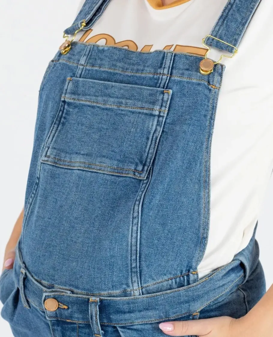 Cache Cœur Jeans-Haut de salopette en jean Charlie mid blue