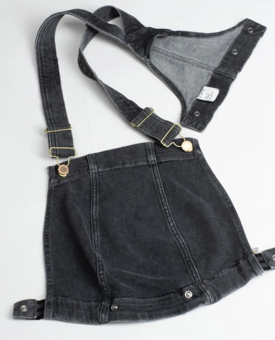 Cache Cœur Jeans-Haut de salopette en jean Fisher gris used