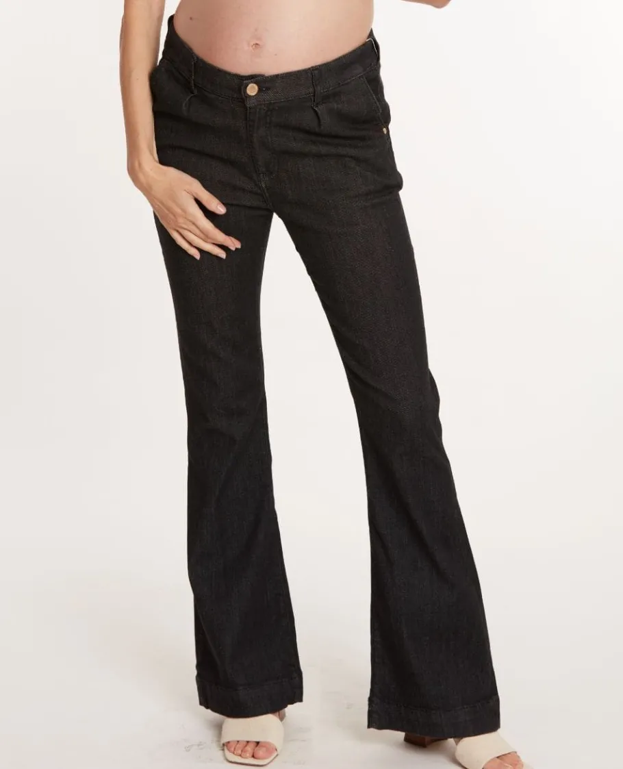 Cache Cœur Pantalons, Jupes & Shorts | Jeans-Jean de grossesse flare Sabrina noir