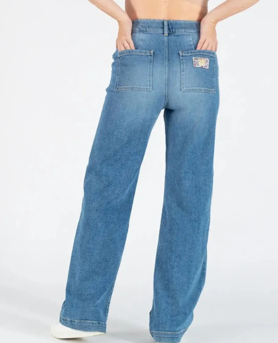 Cache Cœur Pantalons, Jupes & Shorts | Jeans-Jean de grossesse wide leg Kelly mid blue