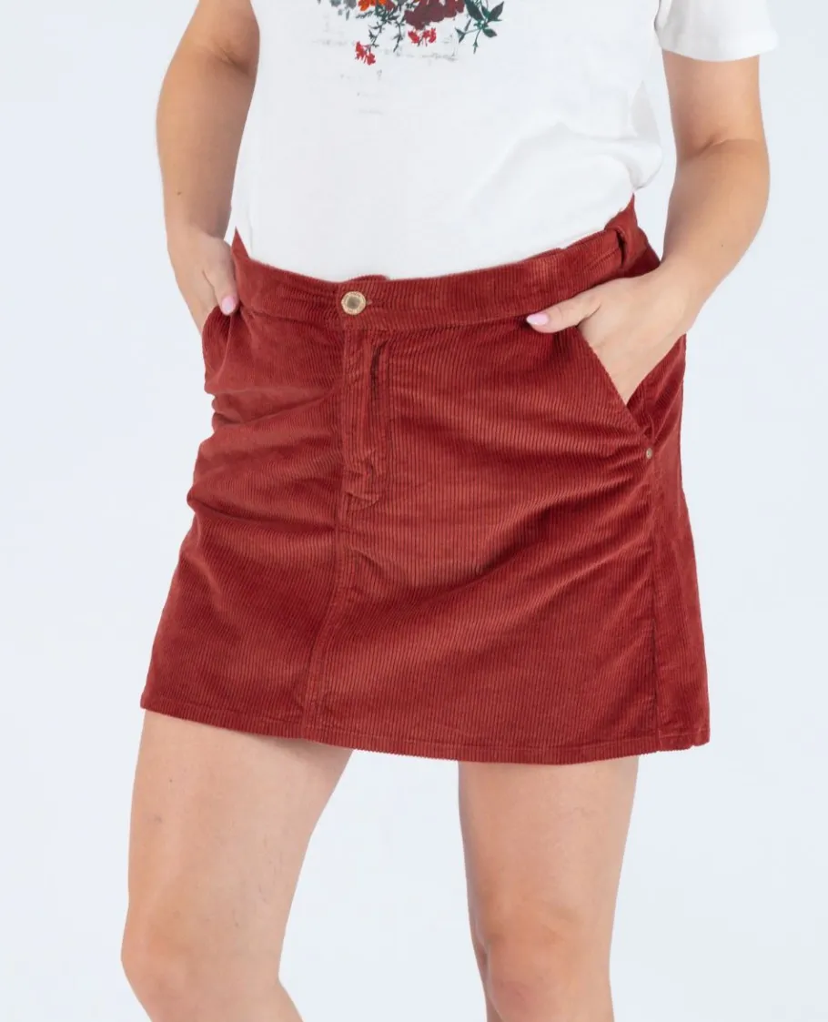 Cache Cœur Pantalons, Jupes & Shorts | Jeans-Jupe velours de grossesse Bonnie havane