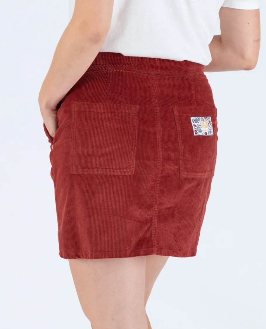 Cache Cœur Pantalons, Jupes & Shorts | Jeans-Jupe velours de grossesse Bonnie havane