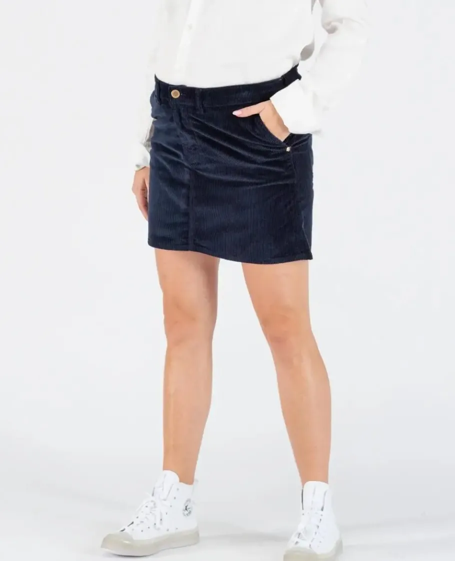 Cache Cœur Pantalons, Jupes & Shorts | Jeans-Jupe velours de grossesse Bonnie marine
