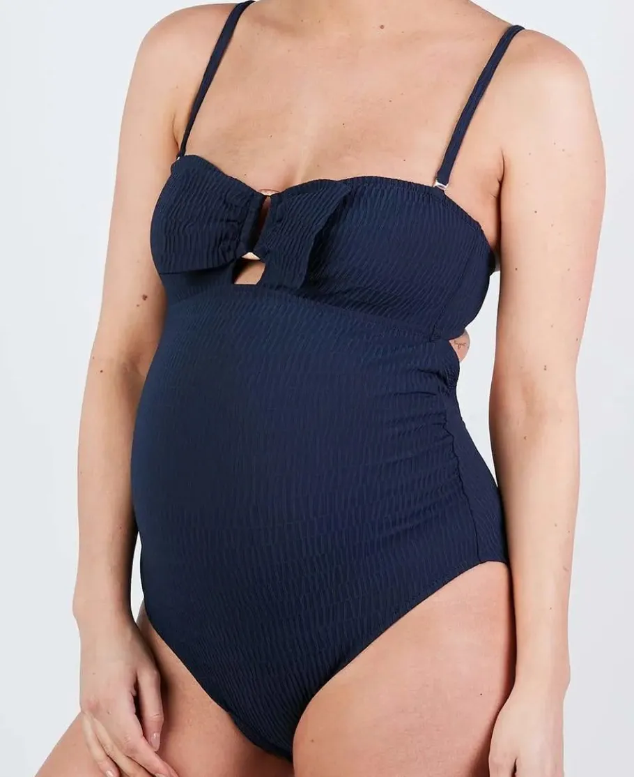 Cache Cœur Maillots De Bain De Grossesse | Maillots De Bain Allaitement-Maillot de bain de grossesse Bamboo Marine