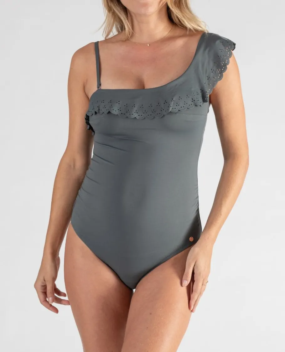 Cache Cœur Maillots De Bain De Grossesse | Maillots De Bain Allaitement-Maillot de bain de grossesse Bloom kaki