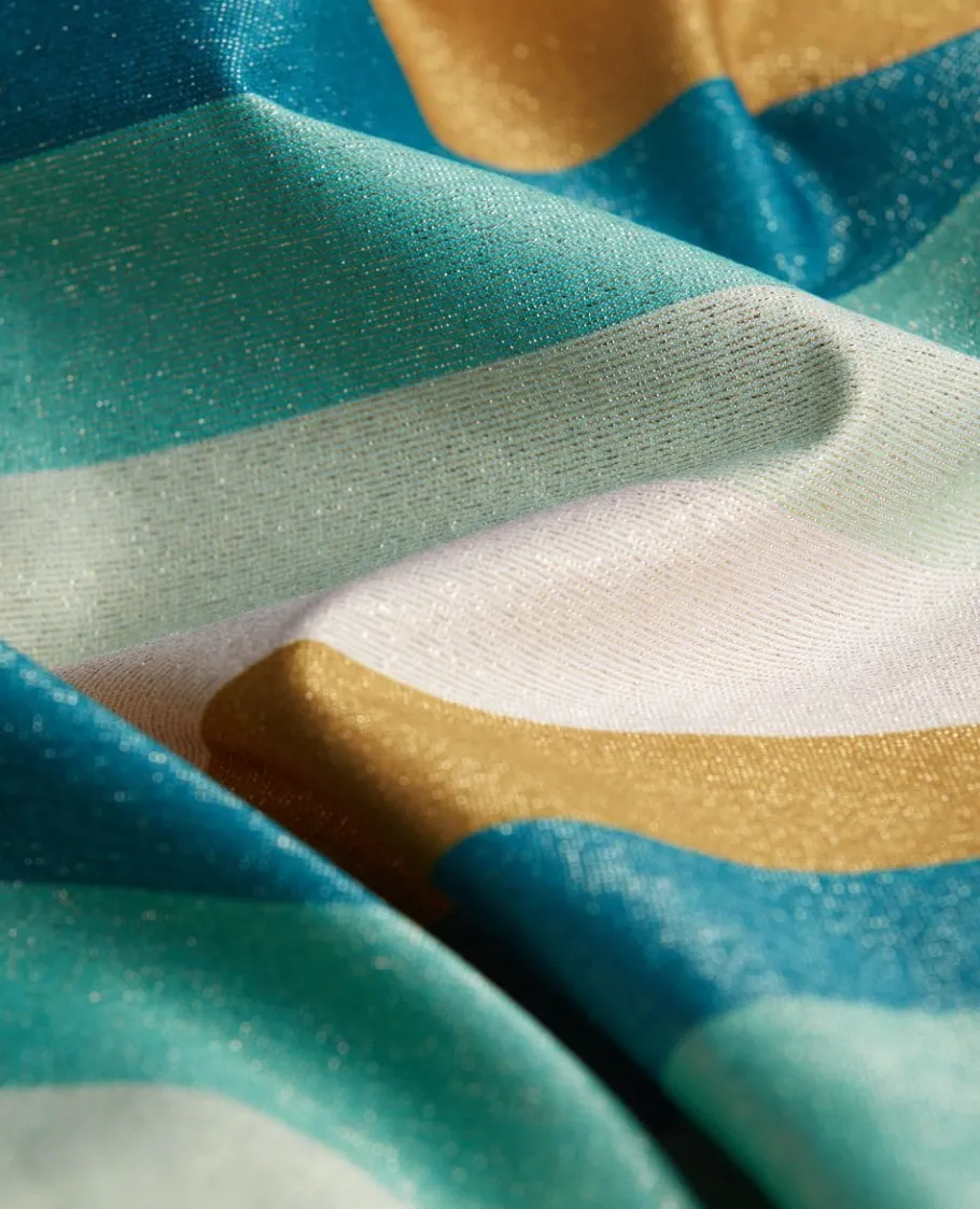 Cache Cœur Maillots De Bain De Grossesse | Maillots De Bain Allaitement-Maillot de bain de maternité Rainbow Turquoise