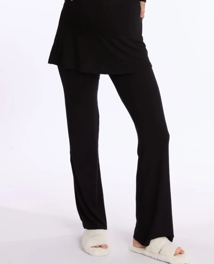 Cache Cœur Homewear | Pyjamas Grossesse-Pantalon de maternité Louna noir