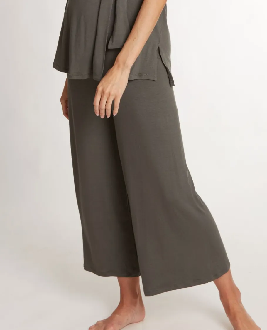 Cache Cœur Homewear | Pyjamas Grossesse-Pantalon 7/8ème de grossesse Origin kaki