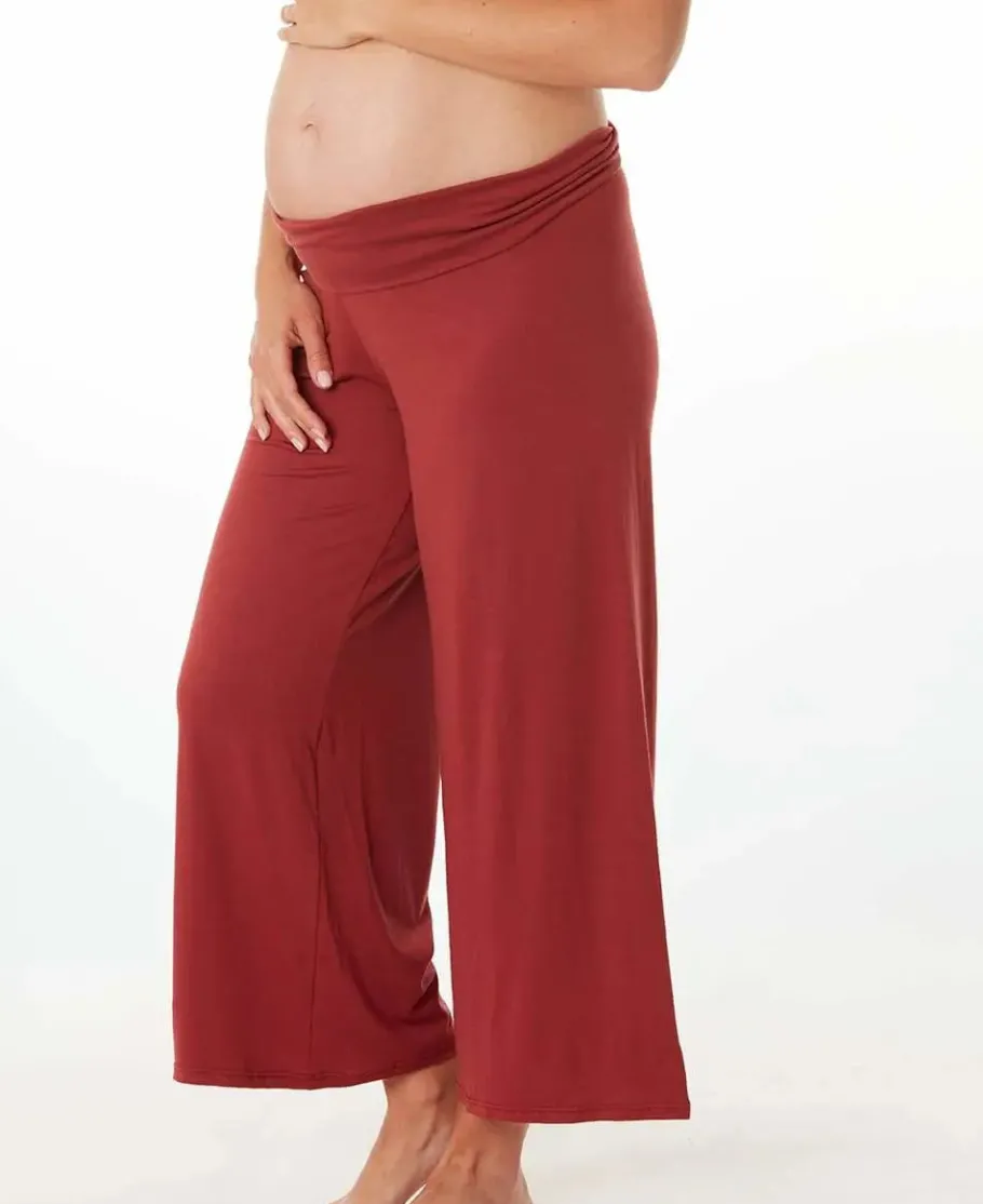 Cache Cœur Homewear | Pyjamas Grossesse-Pantalon 7/8ème de grossesse Origin terracotta