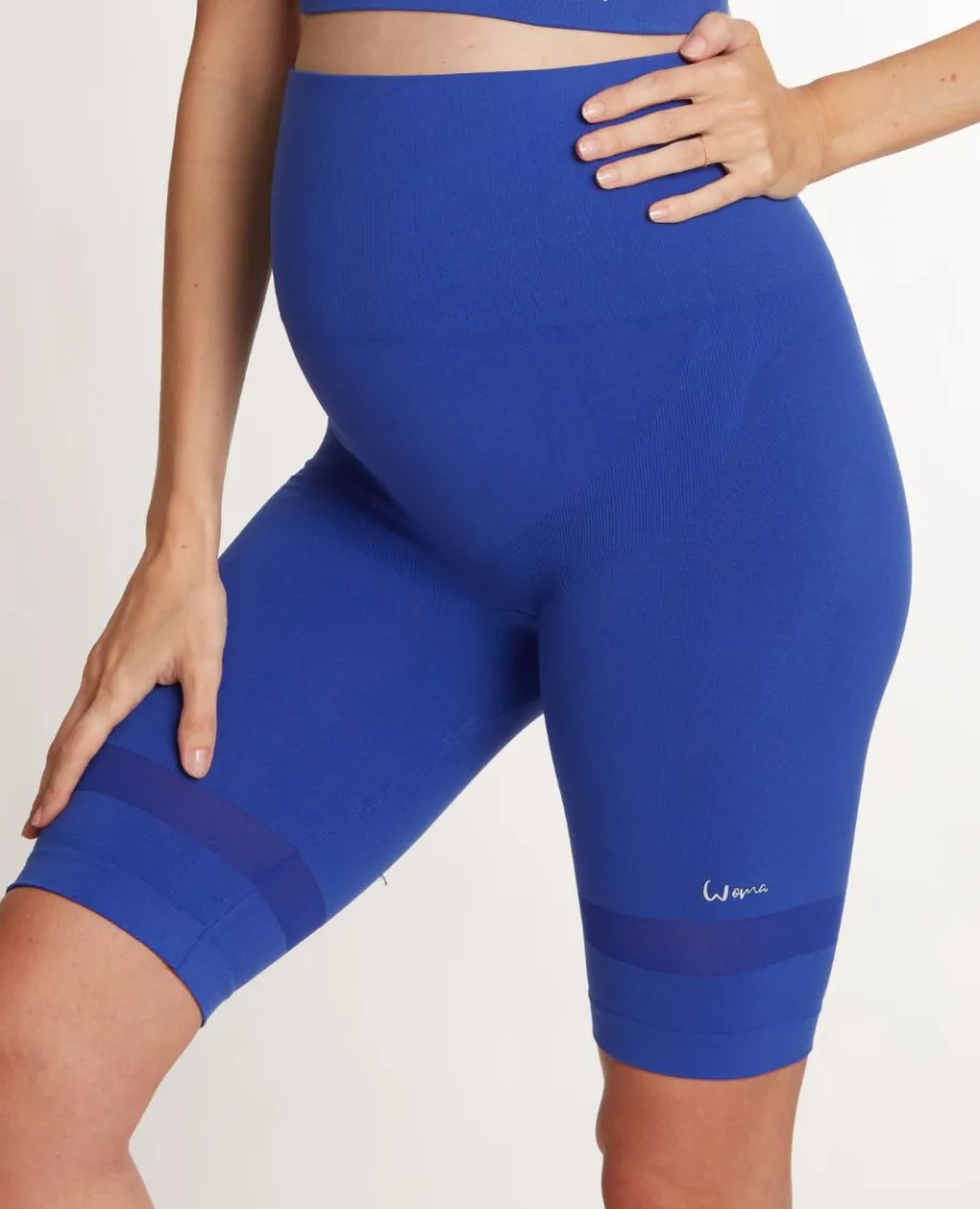 Cache Cœur Sportswear De Maternité | Collants Et Leggings De Grossesse-Panty de sport et de grossesse Woma bleu électrique