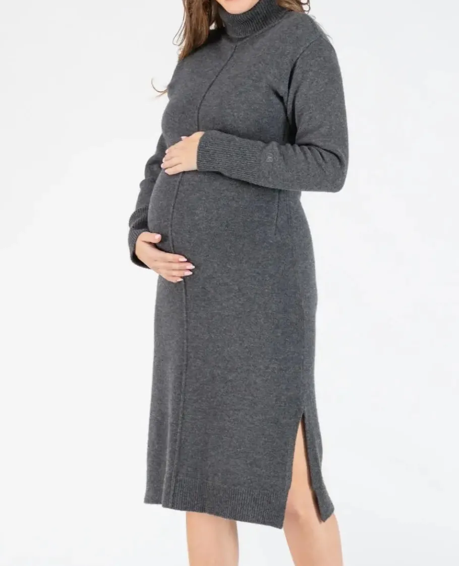 Cache Cœur Robes Et Combinaisons De Maternité | Robes-Robe pull cachemire grossesse et allaitement Adele
