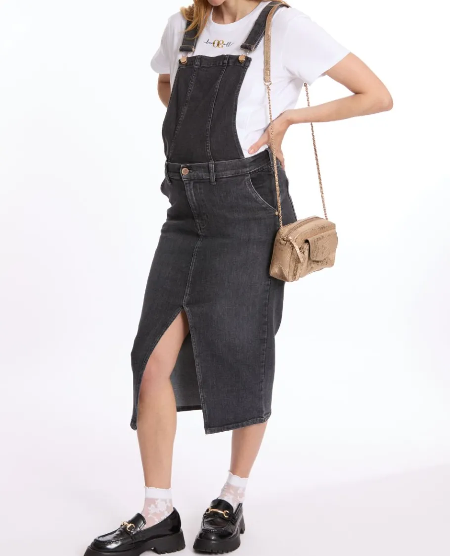 Cache Cœur Jeans-Salopette de grossesse Emma gris used