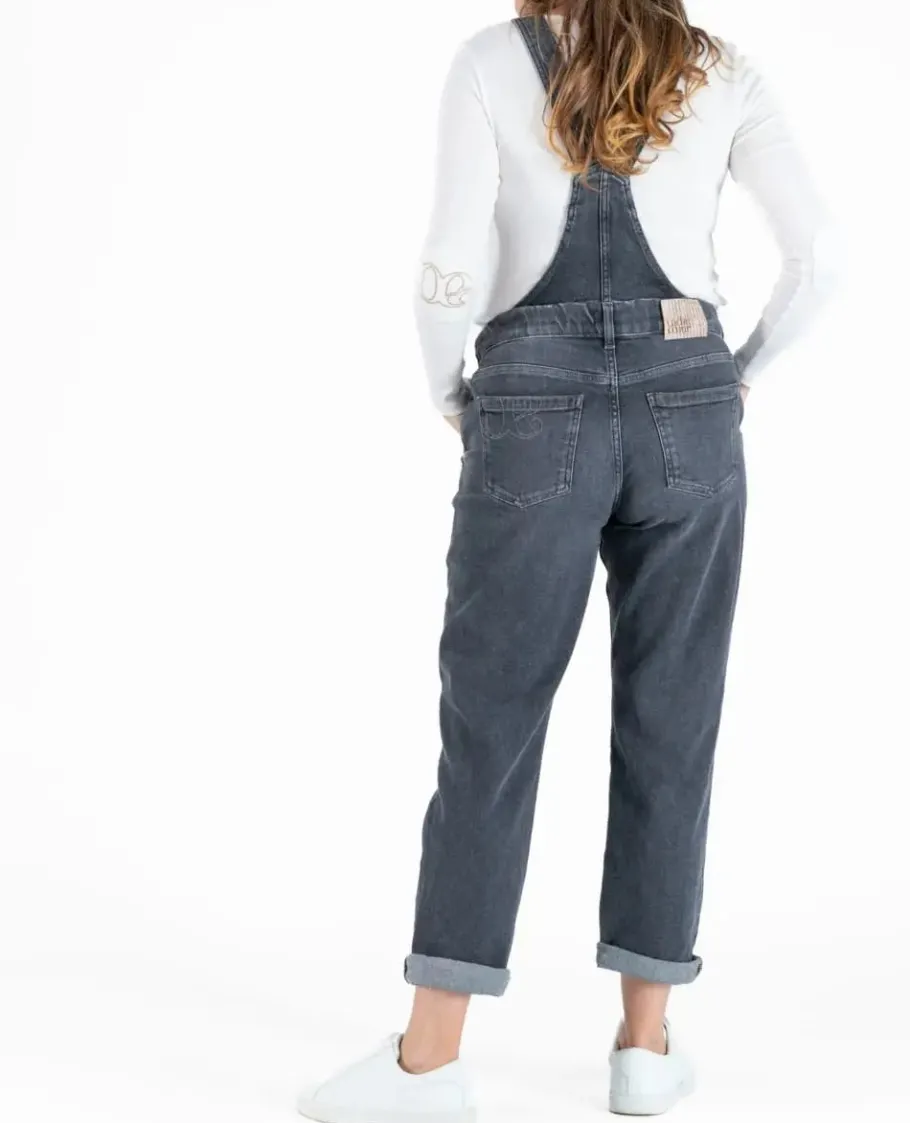 Cache Cœur Pantalons, Jupes & Shorts | Salopettes & Combinaisons-Salopette de grossesse en jean Carrie gris