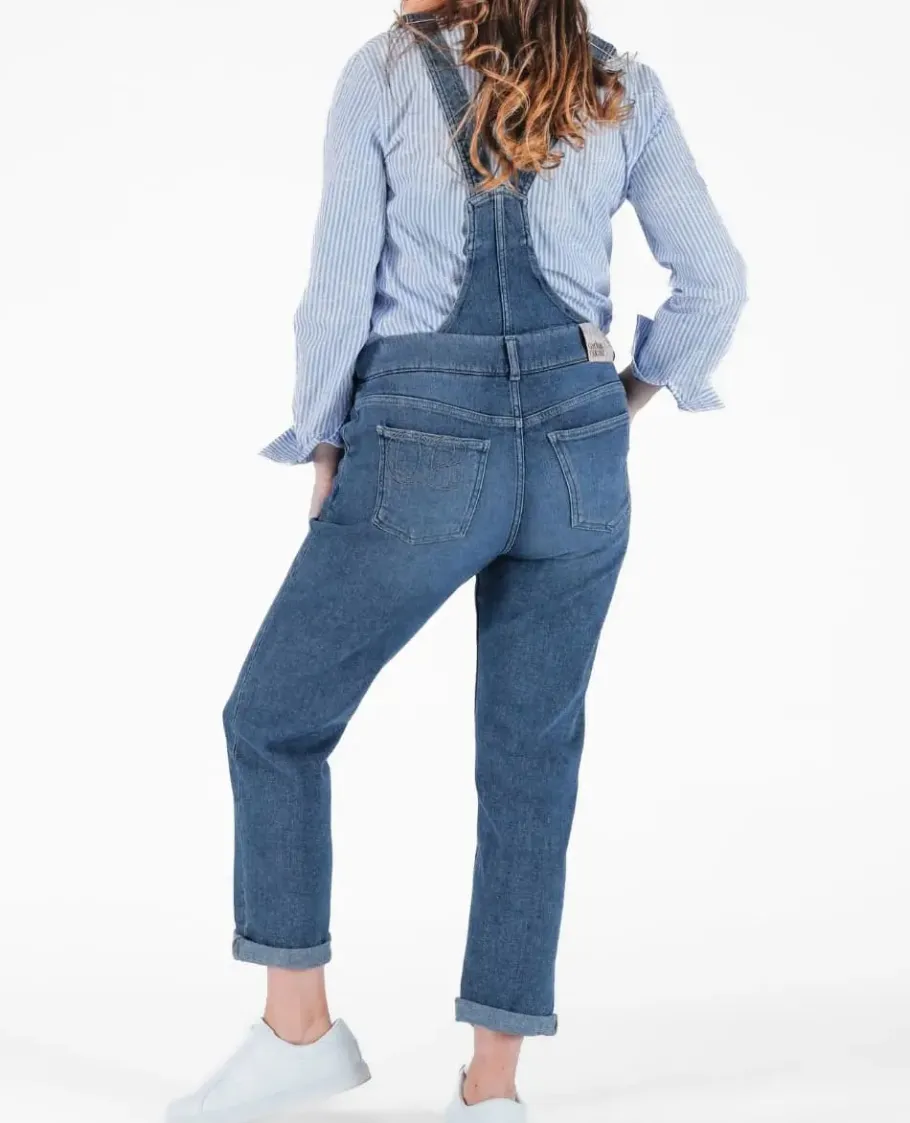 Cache Cœur Pantalons, Jupes & Shorts | Salopettes & Combinaisons-Salopette de grossesse en jean Carrie mid blue used