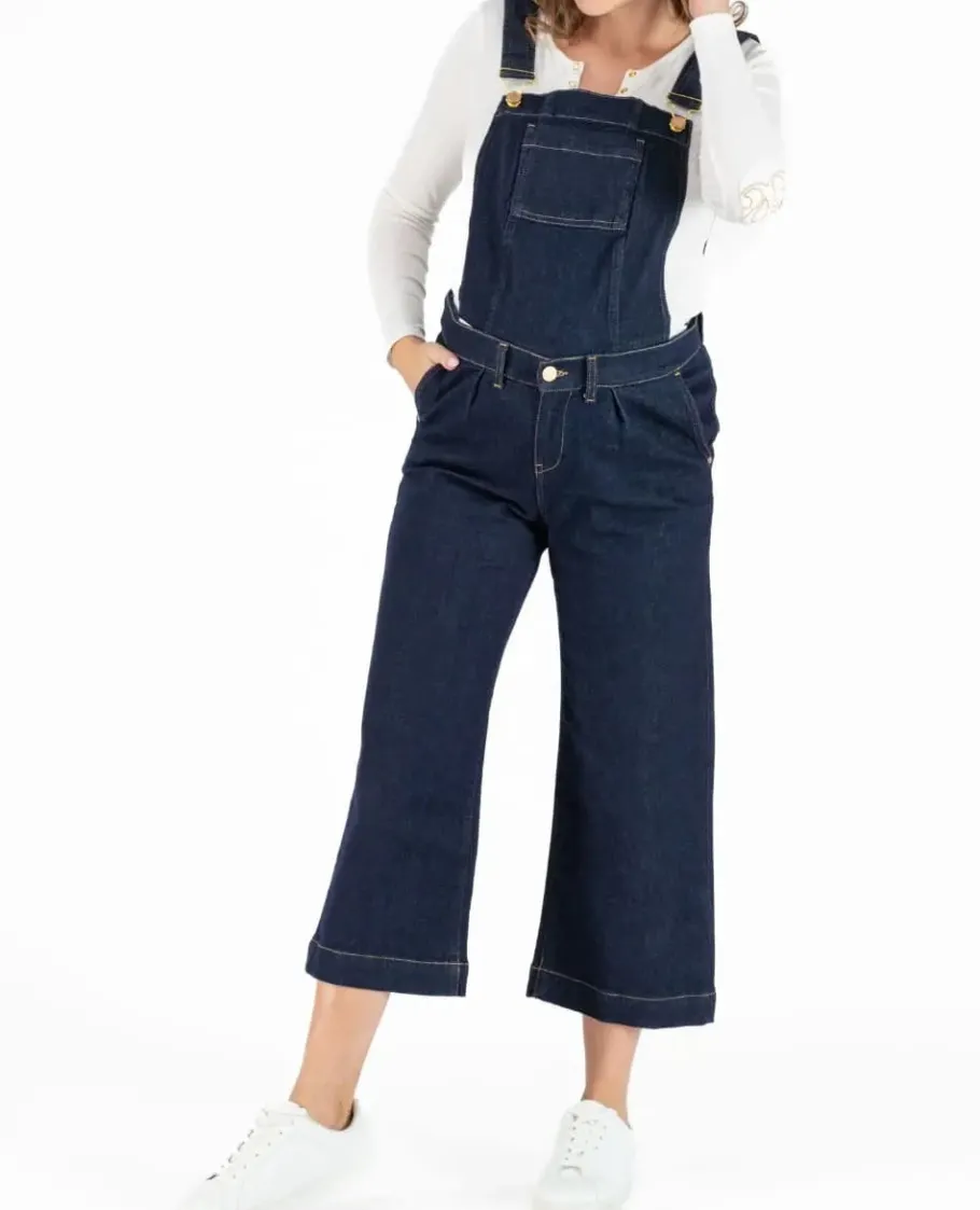 Cache Cœur Pantalons, Jupes & Shorts | Salopettes & Combinaisons-Salopette de grossesse en jean Jill brut