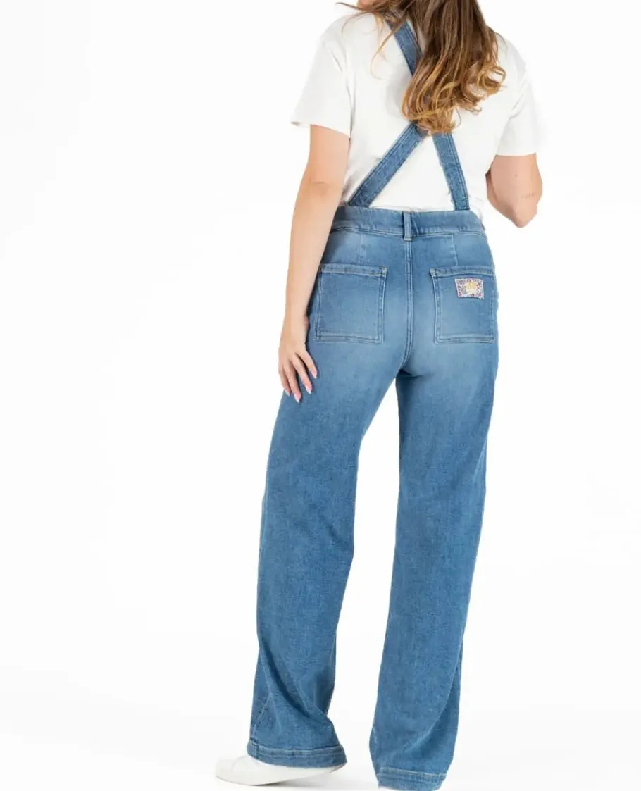 Cache Cœur Pantalons, Jupes & Shorts | Salopettes & Combinaisons-Salopette de grossesse en jean Kelly mid blue