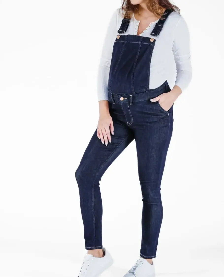 Cache Cœur Salopettes & Combinaisons | Jeans-Salopette de grossesse en jean Sharon brut