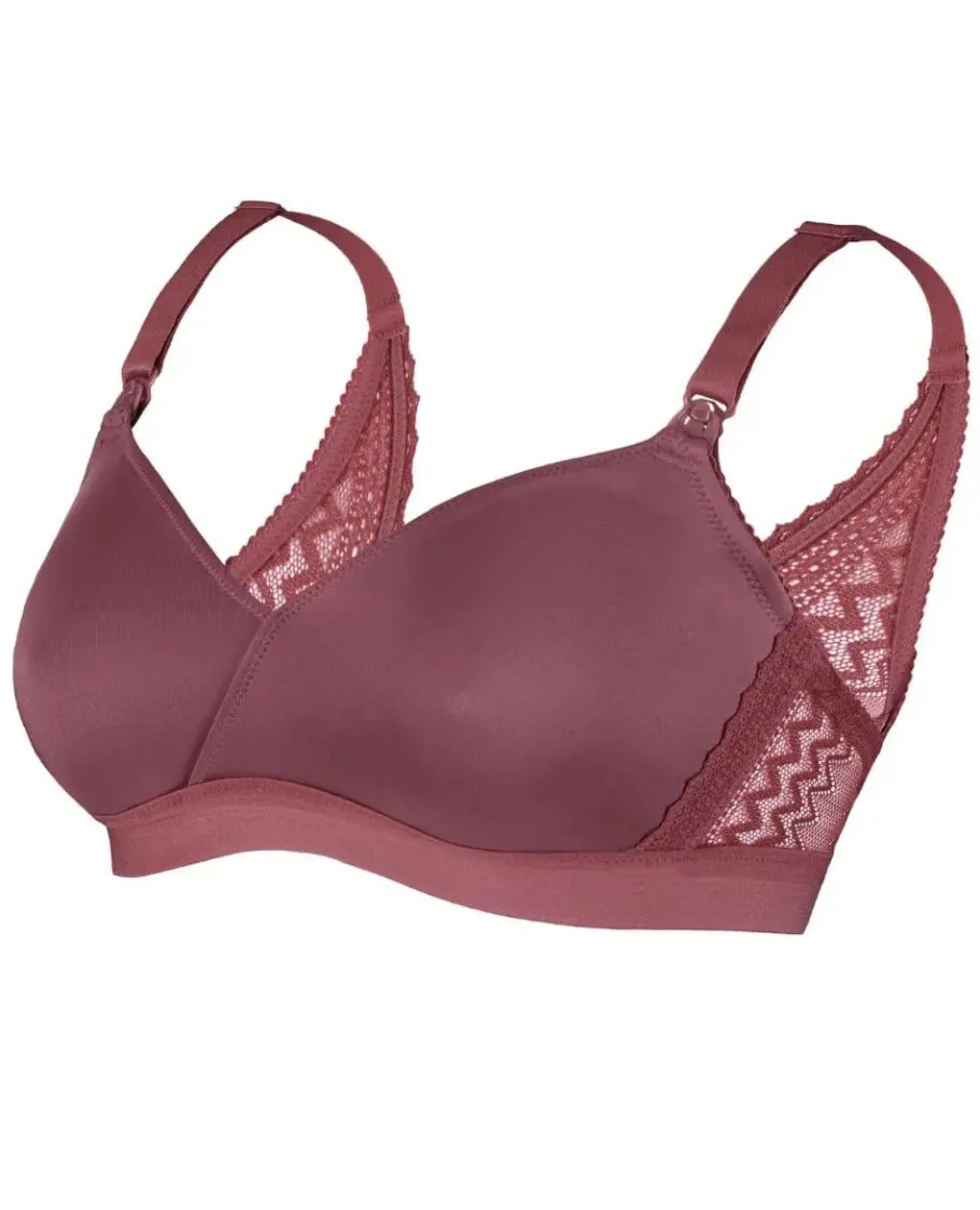 Cache Cœur Soutiens-gorge Sans Armatures | Soutiens-gorge Sans Armatures-Soutien-gorge de grossesse et d'allaitement Serena Prune