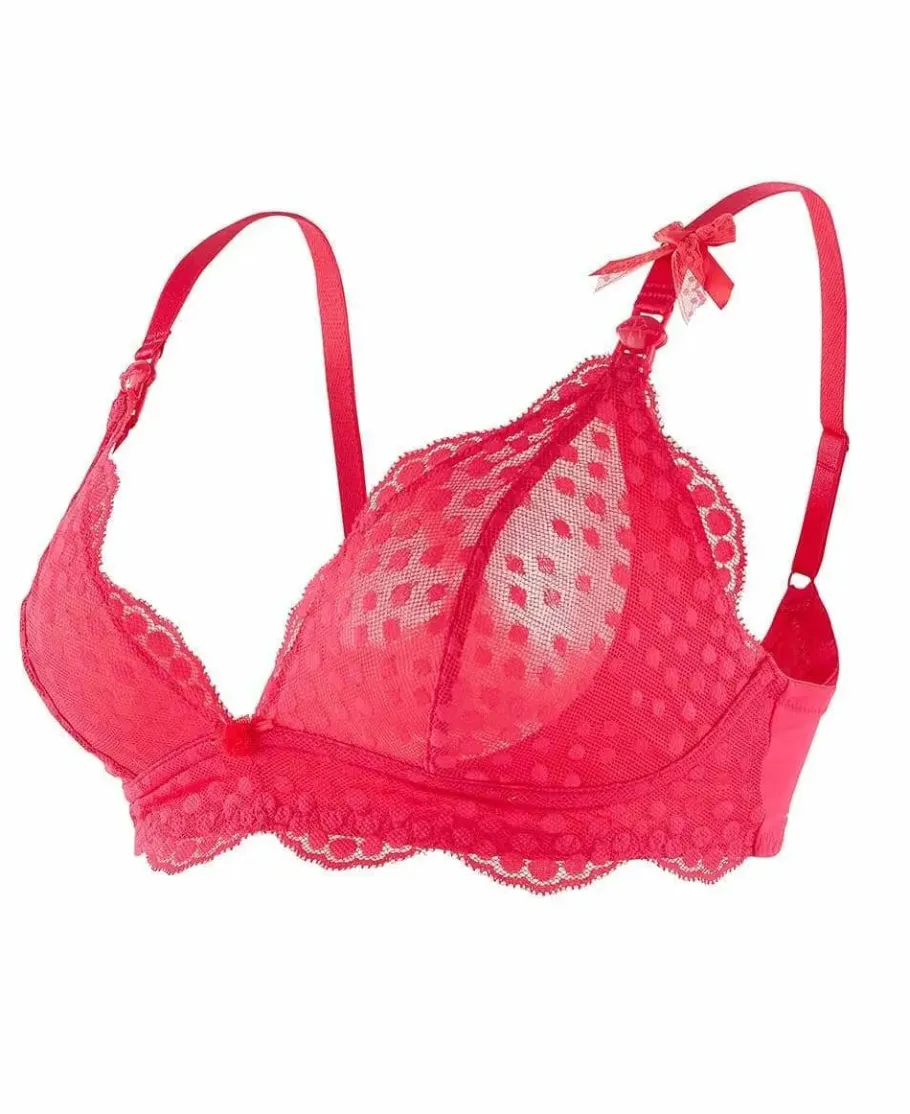 Cache Cœur Soutiens-gorge Avec Armatures | Soutiens-gorge Avec Armature-Soutien-gorge triangle de grossesse et d'allaitement LOLLYPOP grenadine