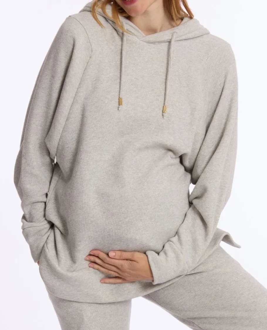 Cache Cœur Homewear | Pulls D'allaitement-Sweat à capuche de grossesse et d’allaitement Billie