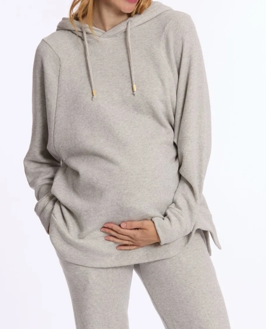 sweat__capuche_de_grossesse_et_dallaitement_billie_2.webp Cache Cœur Homewear | Pulls D'allaitement-Sweat à capuche de grossesse et d’allaitement Billie