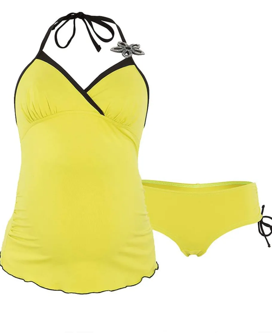 Cache Cœur Maillots De Bain De Grossesse | Maillots De Bain Allaitement-Tankini de grossesse Bora Bora anis