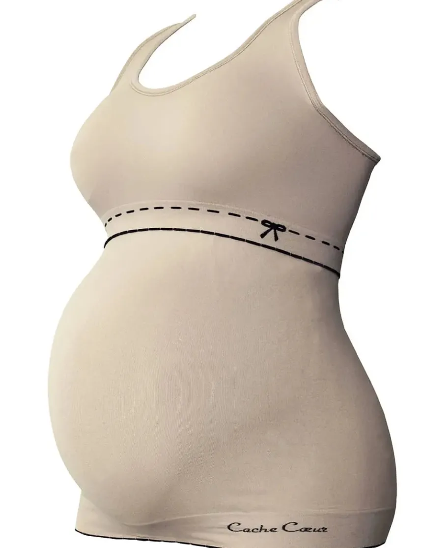 Cache Cœur Pyjamas & Homewear | Hauts-Top de grossesse et d'allaitement Illusion beige
