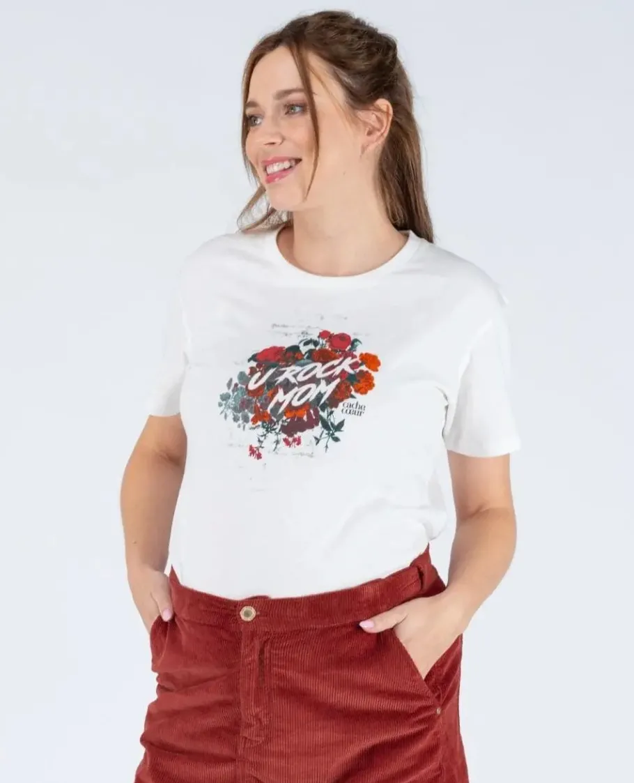 Cache Cœur Chemises Et Tops D'allaitement | Hauts-T-shirt de grossesse Rock rouge